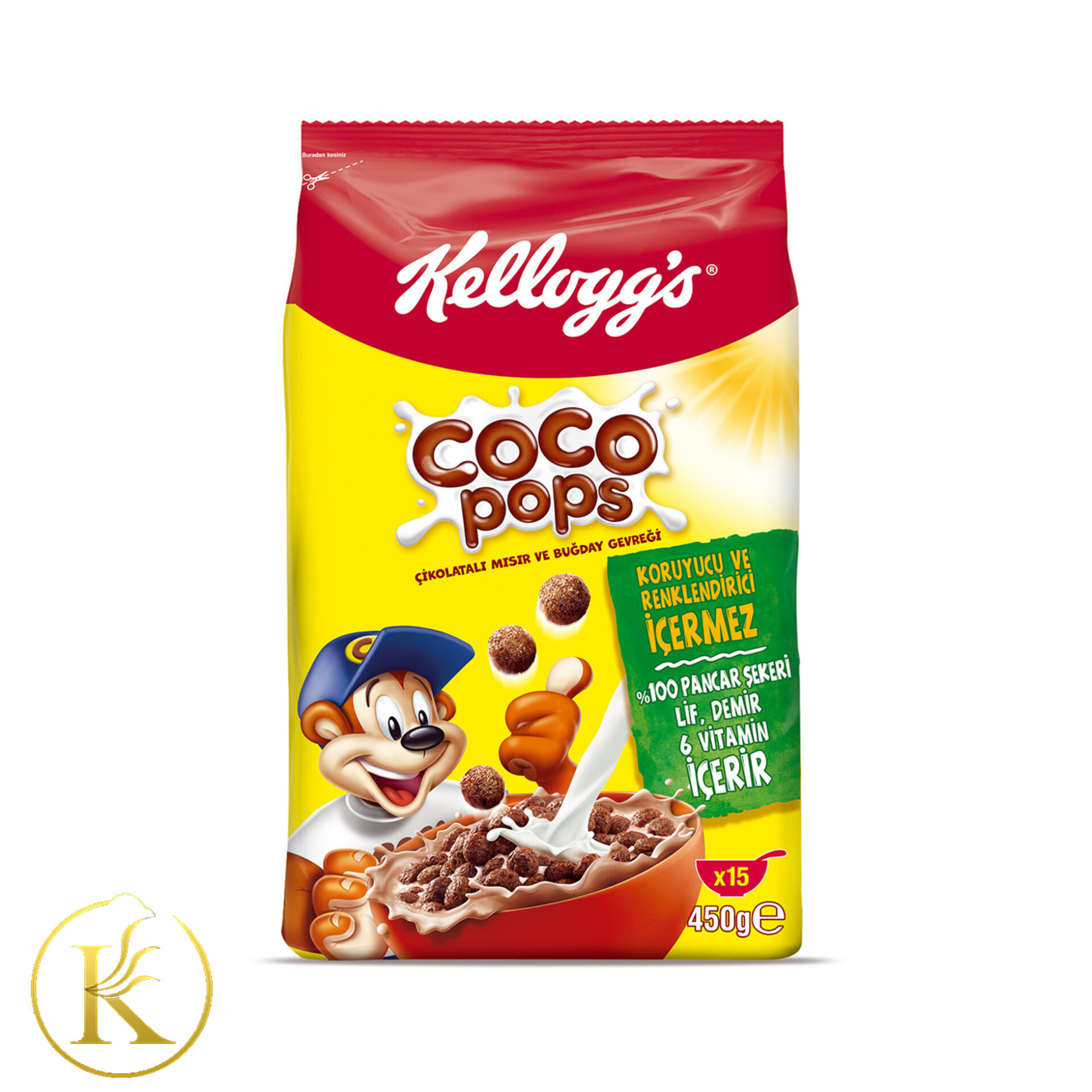 کورن فلکس شکلاتی کوکوپاپس برند کلاگز ۴۵۰ گرم coco pops