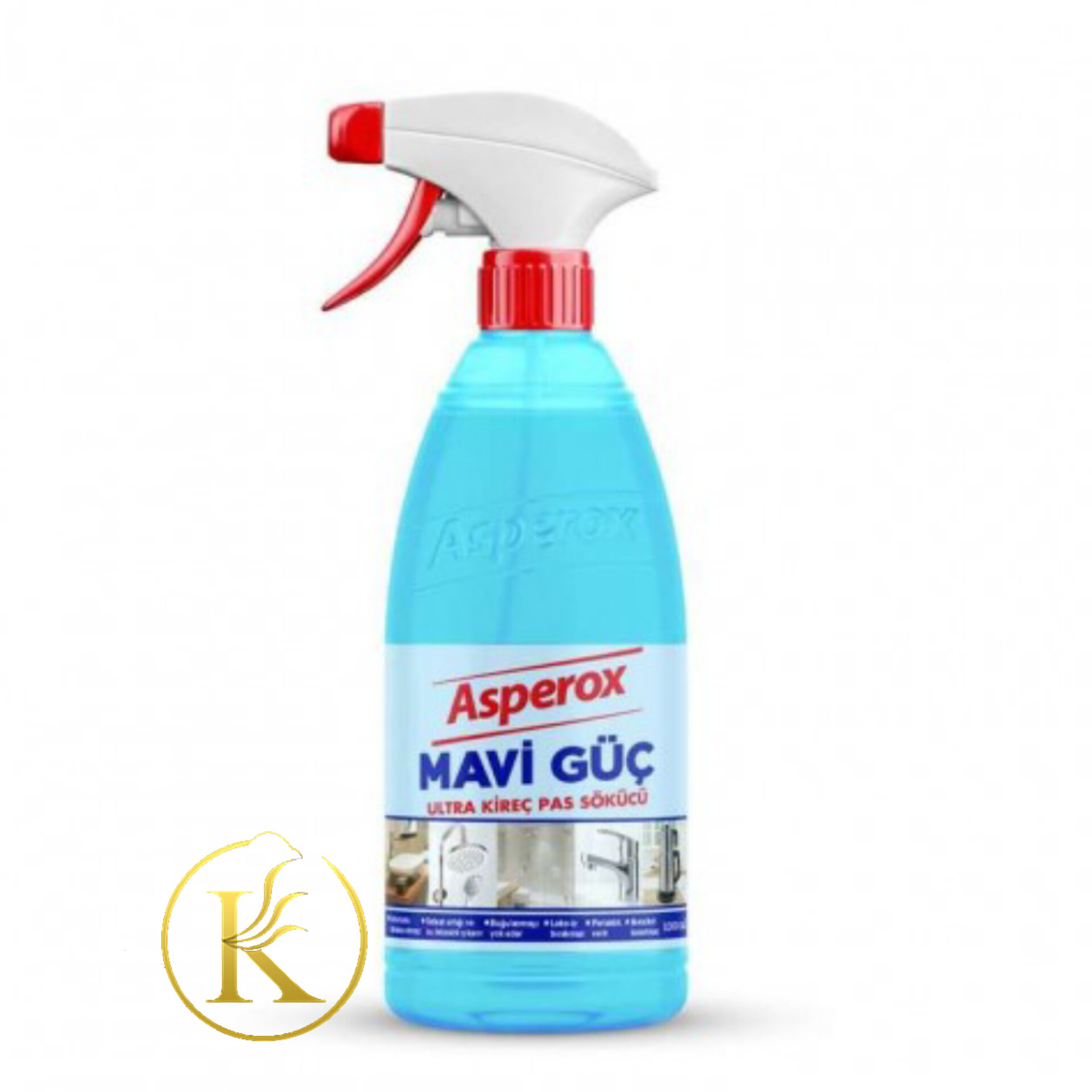 اسپری پاک کننده سطوح و شیرآلات آسپروکس ماوی گوچ یک لیتر asperox mavi guc