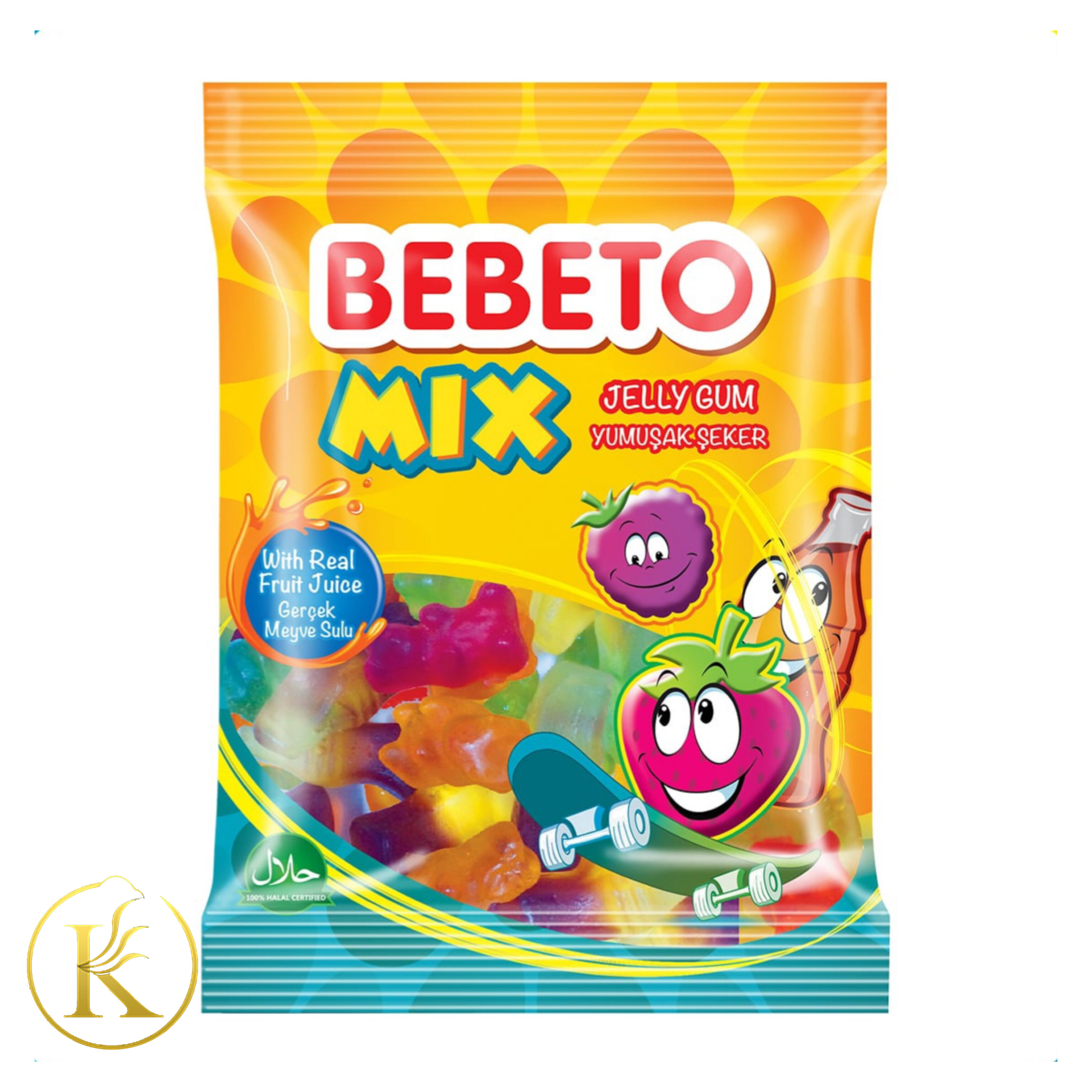 پاستیل ببتو میکس با طعم میوه ( ۸۰ گرم ) bebeto
