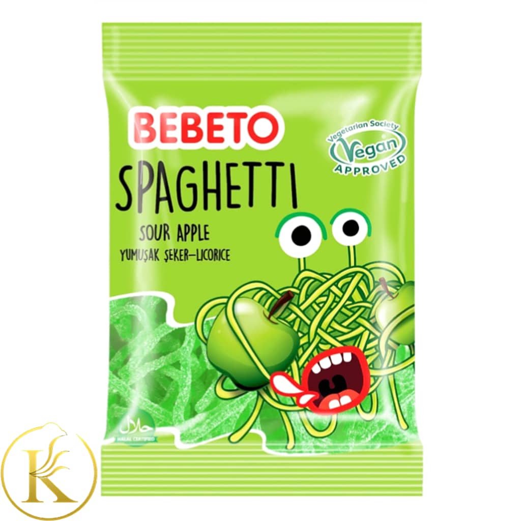 پاستیل ببتو اسپاگتی سیب ترش 80 گرمی bebeto