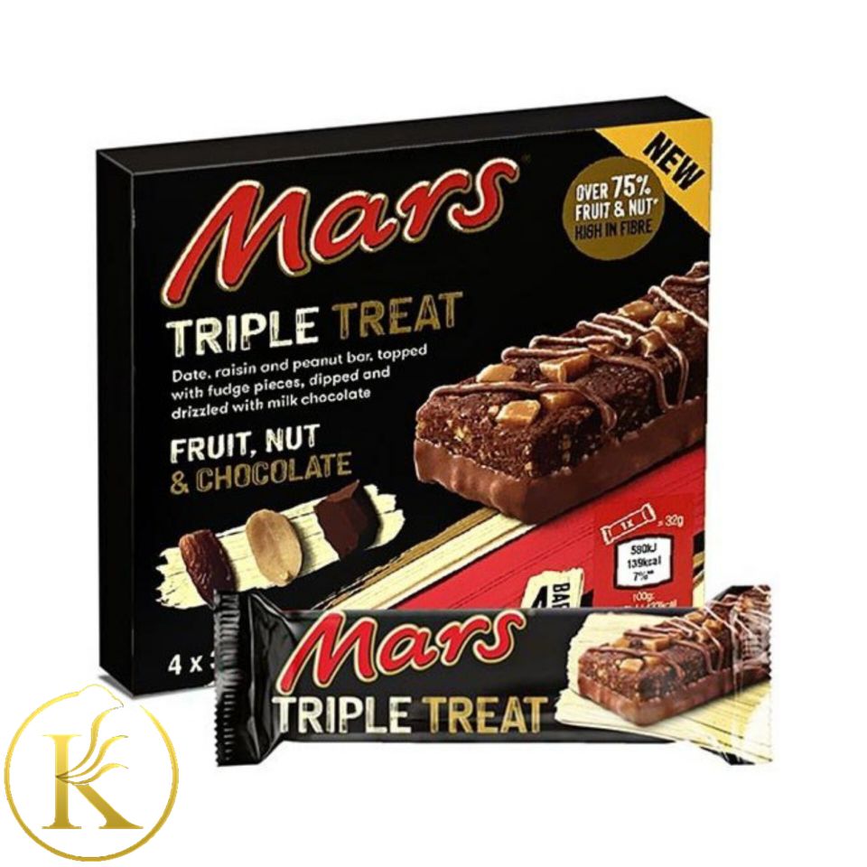 پروتئین بار شکلات و میوه ی مارس بسته ی ۴ عددی (۱۳۰ گرم) mars