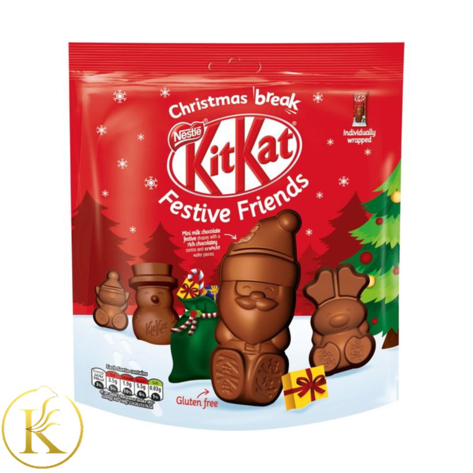 شکلات کادویی کریسمس کیت کت با طعم شکلات شیری (220 گرم) kitkat