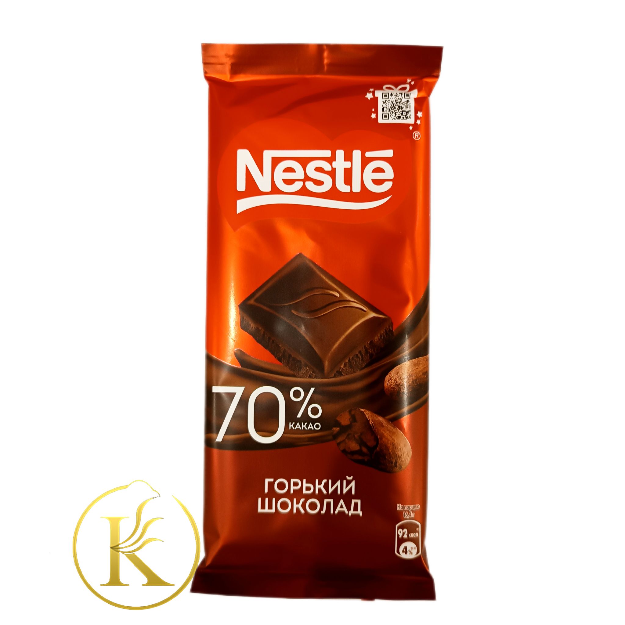تابلت شکلات تلخ 70% نستله 82 گرم nestle