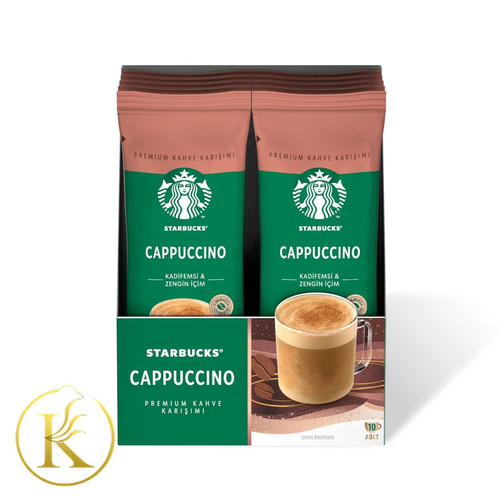 قهوه فوری ساشه ای استارباکس با طعم کاپوچینو باکس 10 عددی starbucks