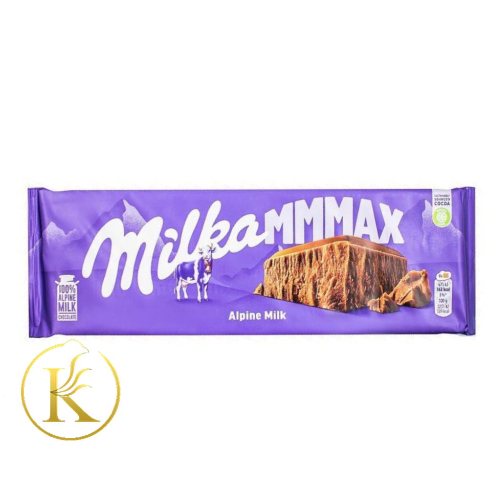 شکلات تخته ای شیری ساده تریپل مکس میلکا (300گرم) milka max