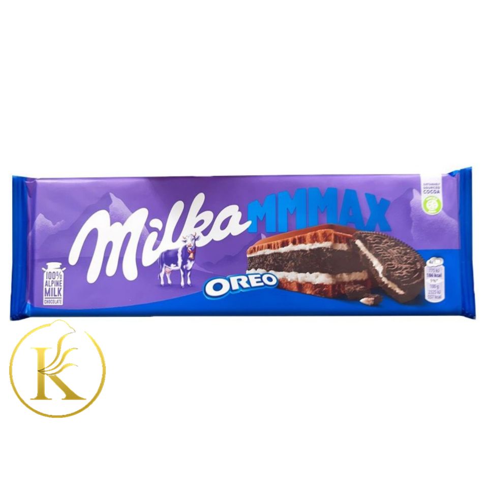 شکلات تخته ای ترپیل مکس اورئو میلکا (300گرم) oreo milka