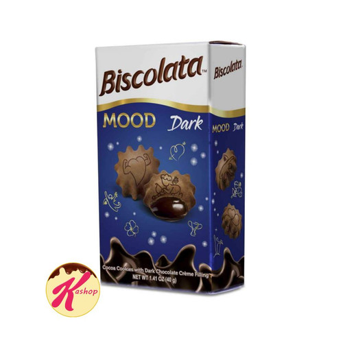 بیسکوییت مغزدار شکلات تلخ بیسکولاتا پاکتی (۴۰ گرم) biscolata
