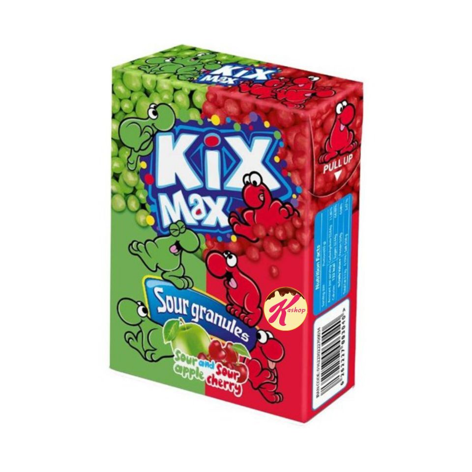 کیکس مکس ترشک توپی با طعم سیب سبز و گیلاس (40 گرم) KIXMAX