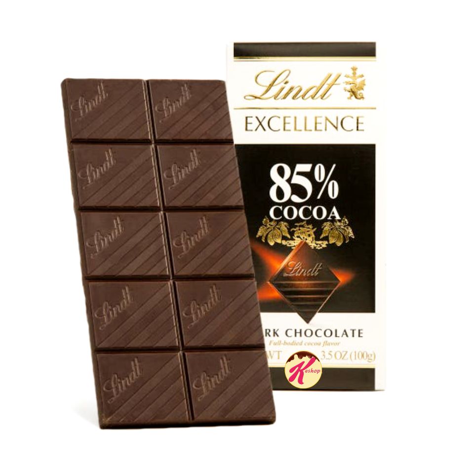 تابلت شکلات لینت با طعم شکلات تلخ 85 درصد (100 گرم) lindt