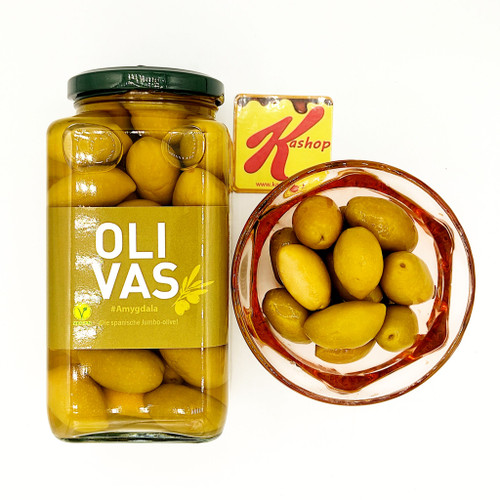 زیتون هسته دار درشت اسپانیایی اولی واس (۷۰۰ گرم) olivas