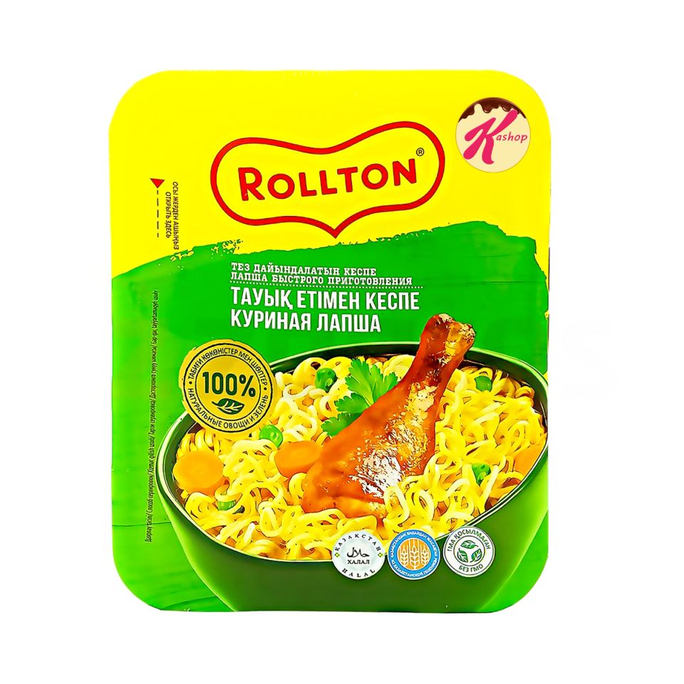نودل کره ای رولتون با طعم مرغ مدل بشقابی (90 گرم) Rollton